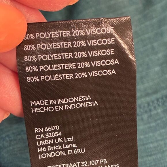 NWT ANTHROPOLOGIE PILCRO Andie Ribbed Tissue Top Teal Women’s Size Medium - Picture 8 of 9